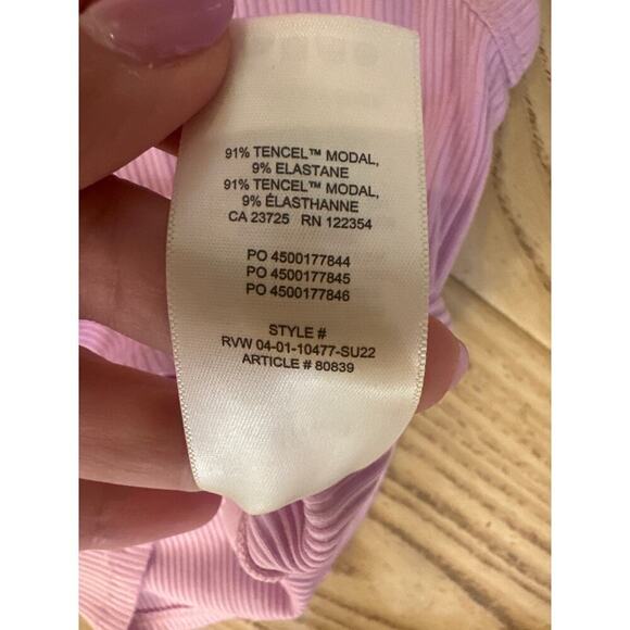 Aritzia Wilfred sleeveless ribbed tank top purple women’s size small - Picture 4 of 5